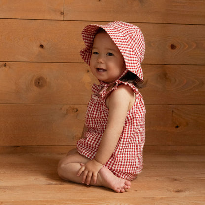 Sunhat Red Gingham