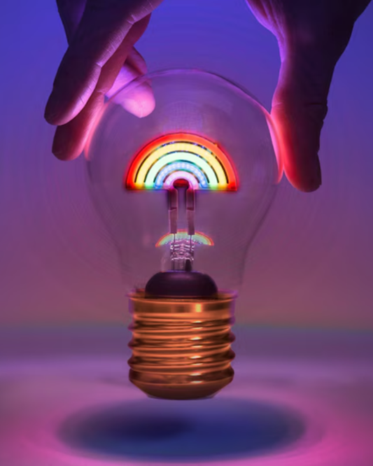 Lightbulb Lamp Rainbow