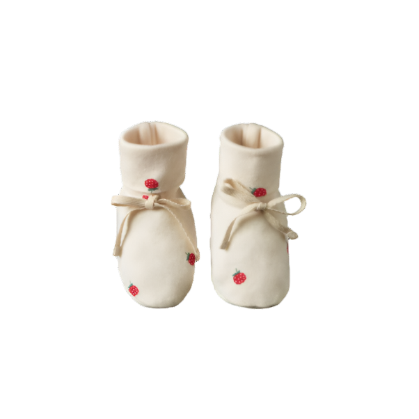 Cotton Booties Raspberry