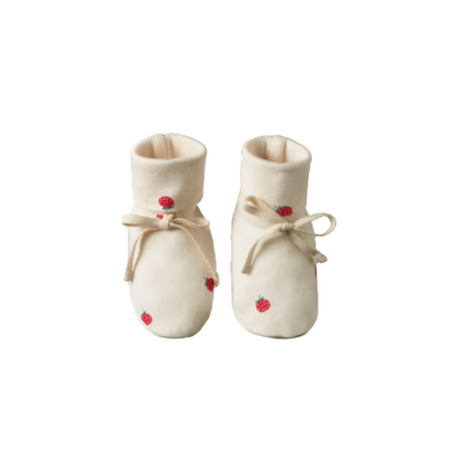 Cotton Booties Raspberry