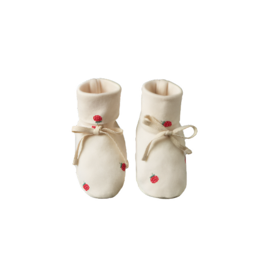 Cotton Booties Raspberry
