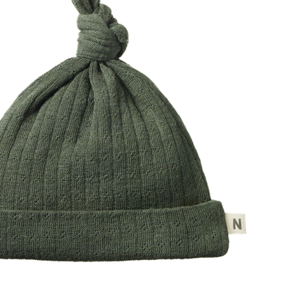 Merino Knotted Beanie Thyme