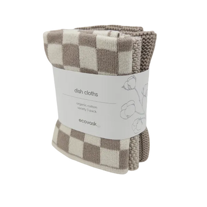 Dishcloth 3 Pack Hummus Chequer