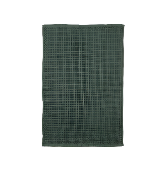 Tea Towel Chunky Waffle Olive 2pk