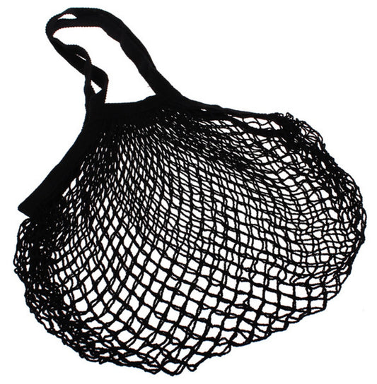 Long Handled String Bag Black
