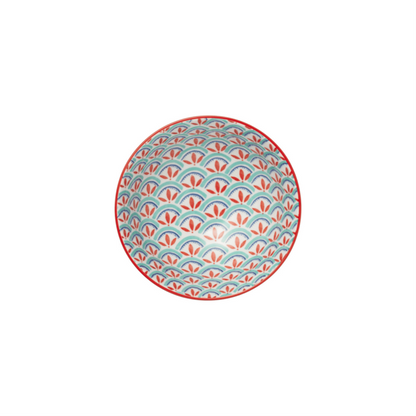 Nibble Bowl Green Geometric