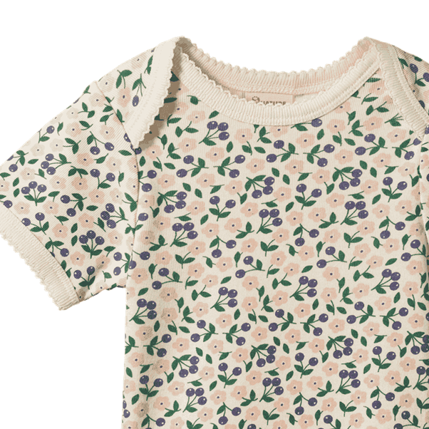 Cotton Short Sleeve Bodysuit Briarwood