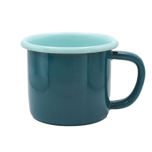 Enamel Mug 400ml - Turquoise & Aqua