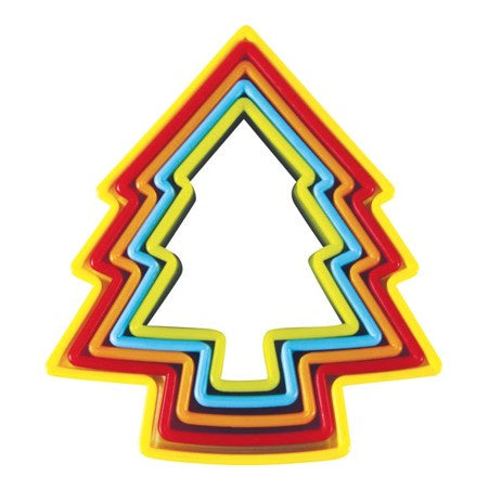 Cookie Cutter Christmas Tree  5 Piece Multi