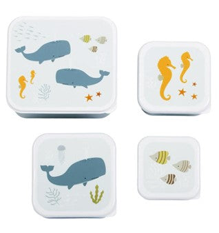 Snack Boxes, set of 4 - Ocean