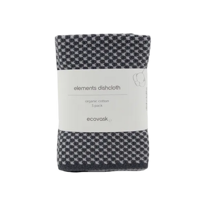 Elements Dish Cloths 3pk Aoraki Stone