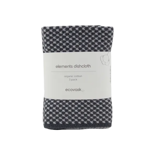 Elements Dish Cloths 3pk Aoraki Stone
