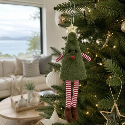 Hanging Xmas Tree Candy Cane Legs Large