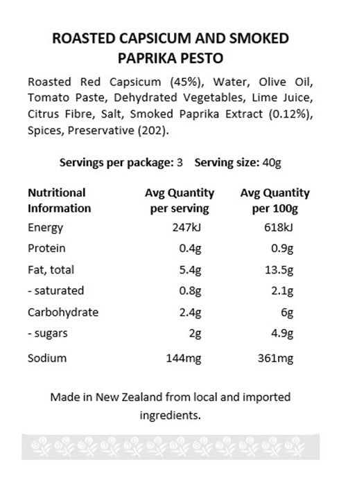 Pesto - Roasted Capsicum & Smoked Paprika