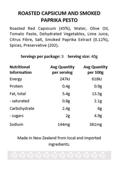 Pesto - Roasted Capsicum & Smoked Paprika
