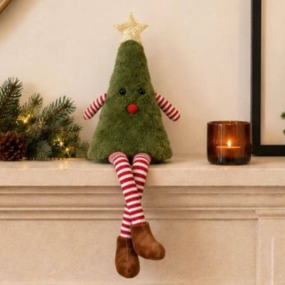 Sitting Xmas Tree Candy Cane Legs Med