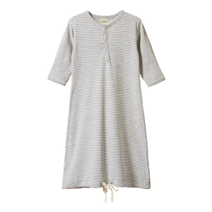 Sleeping Gown Grey Marl Stripe