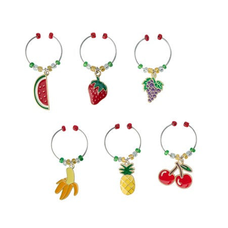 Wine Charms Set6 Fruit