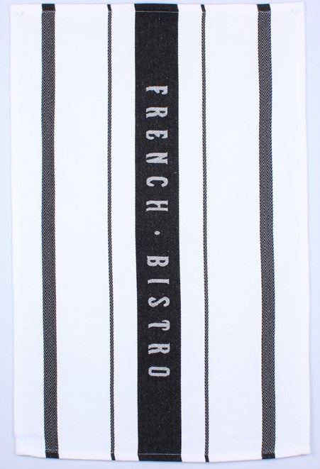 Tea Towel French Bistro Black