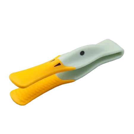 Silicone Duck Toast Tongs White