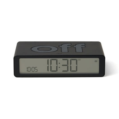 Flip Rubber Alarm Clock Black
