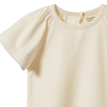 Faye Tee Natural With Blue