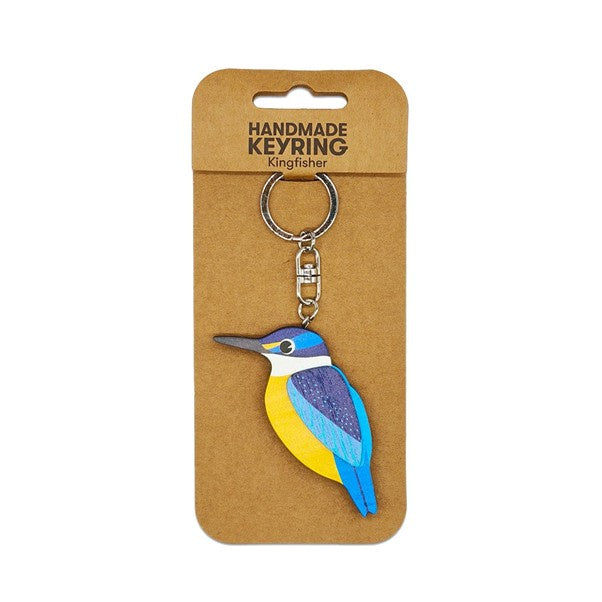Wooden Keyring Kingfisher