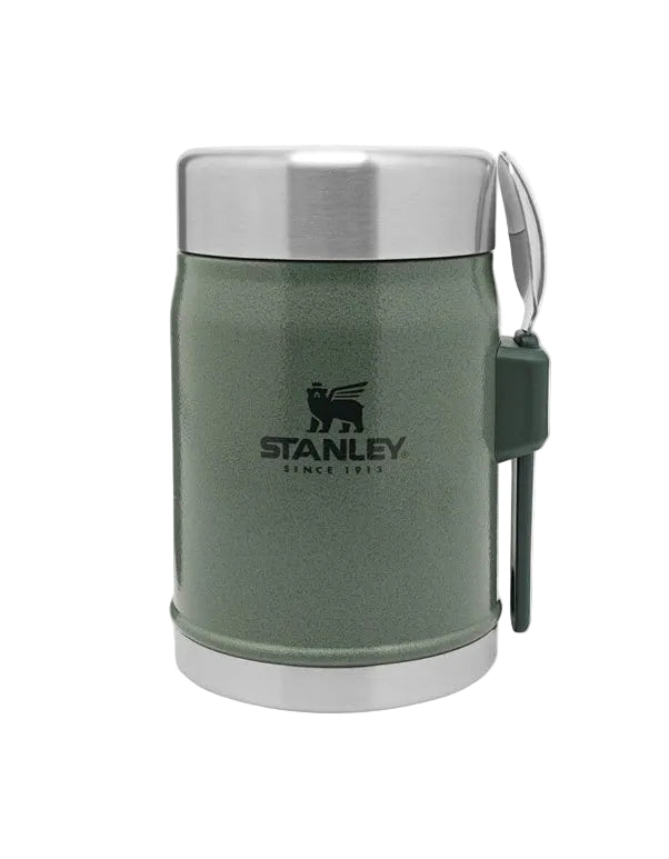 Legendary Food Jar &  Spork .4L Hammertone Green