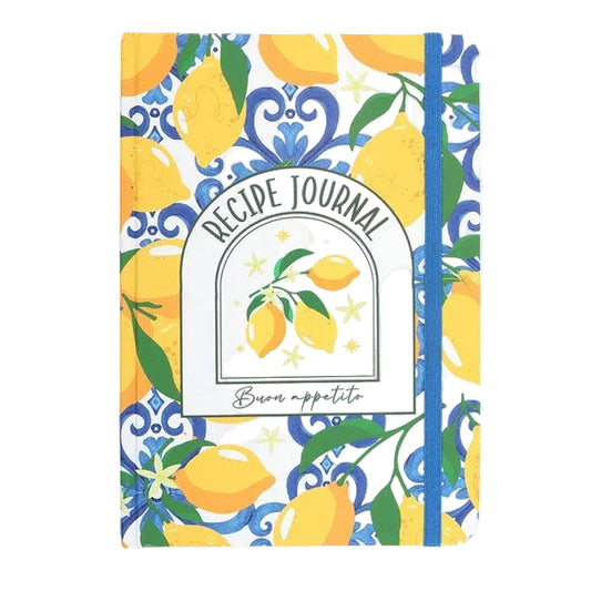 Lemon Print Recipe Journal