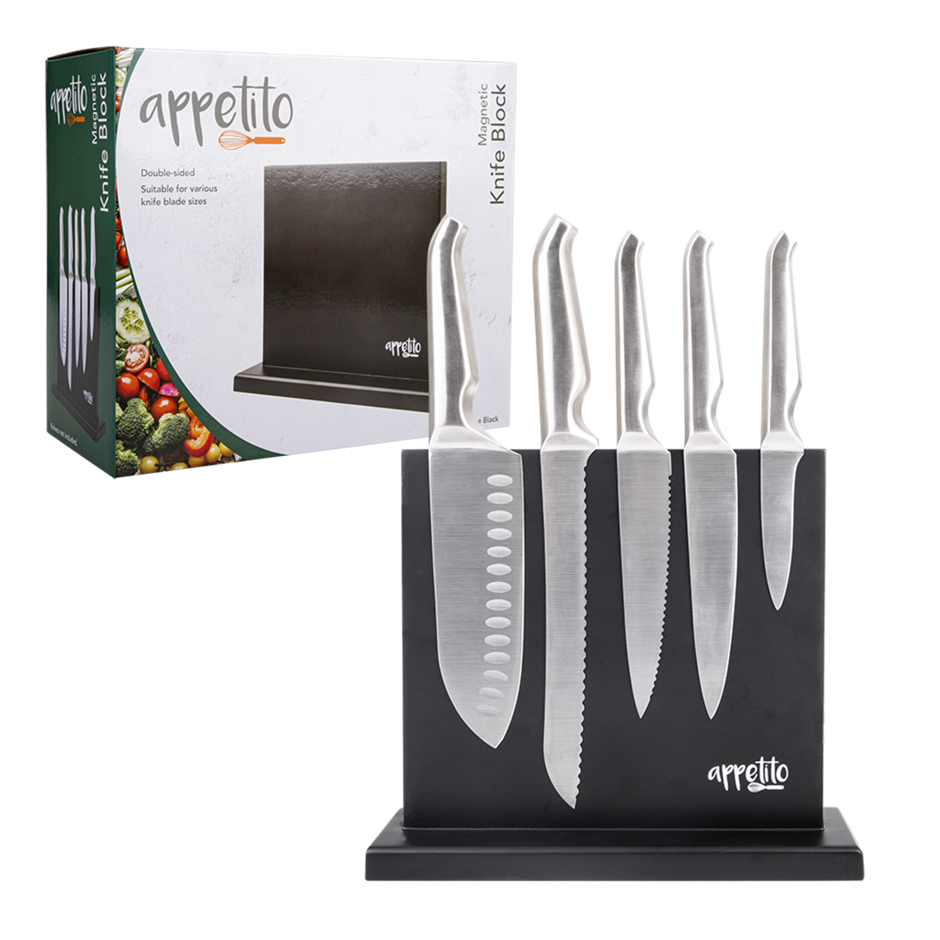 Magnetic Knife Stand Matte Black