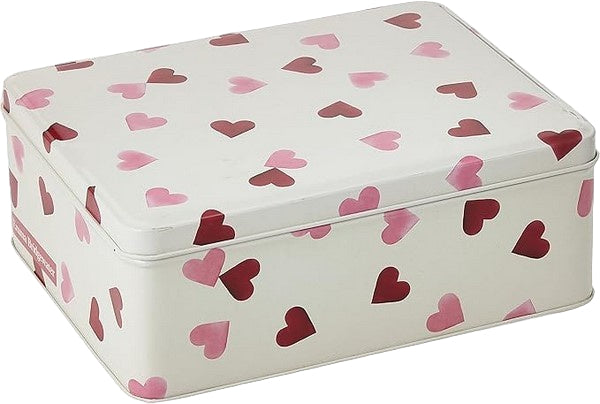 Pink Heart Deep Rect Tin