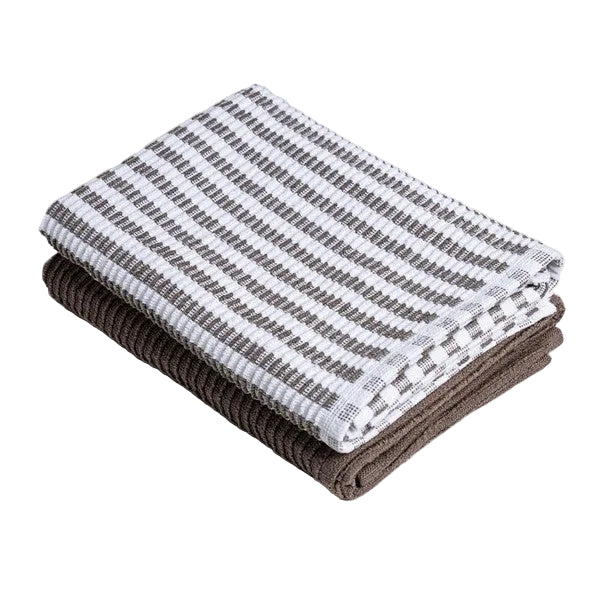 Ribbed Tea Towel Chocolate