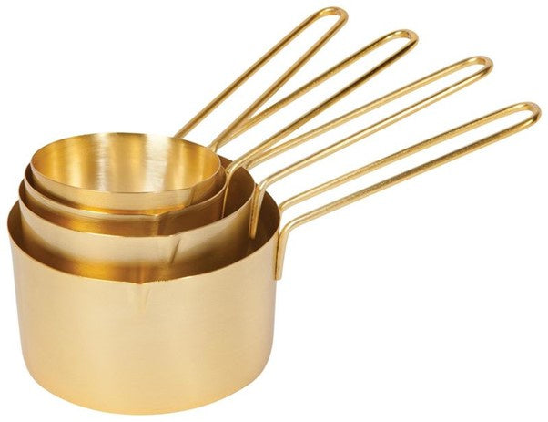 Gold Steel Measuring Cups