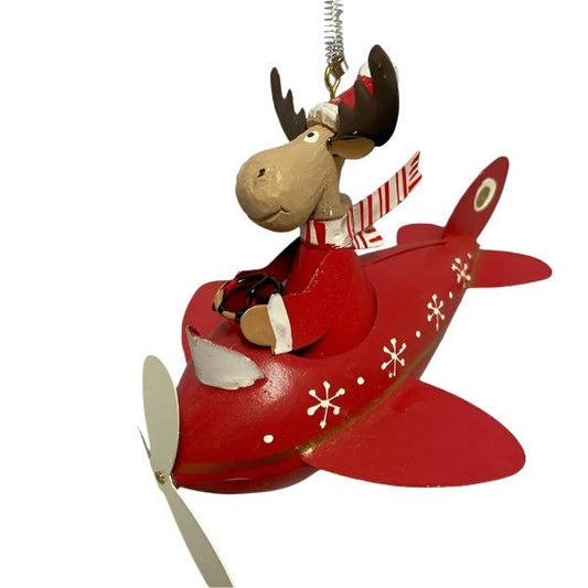 Plane Hanging Deco Reindeer