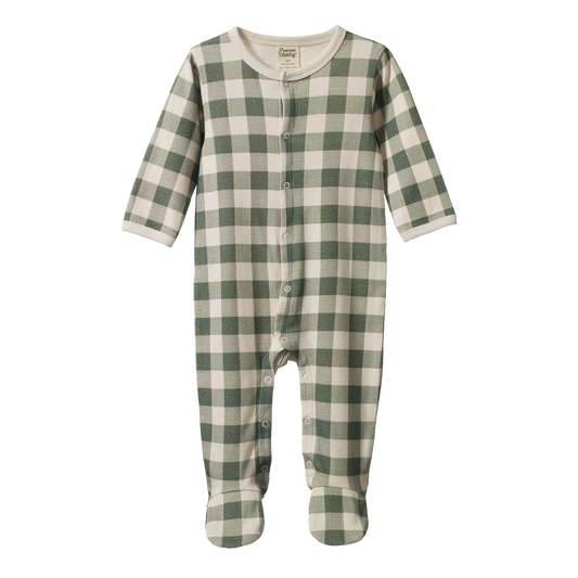 Cotton Stretch & Grow Crispin Check