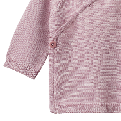 Merino Knit Kimono Jacket Lilac