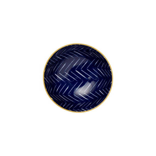 Nibble Bowl Indigo Chevron