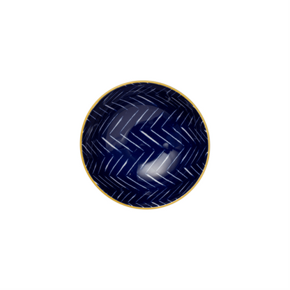 Nibble Bowl Indigo Chevron