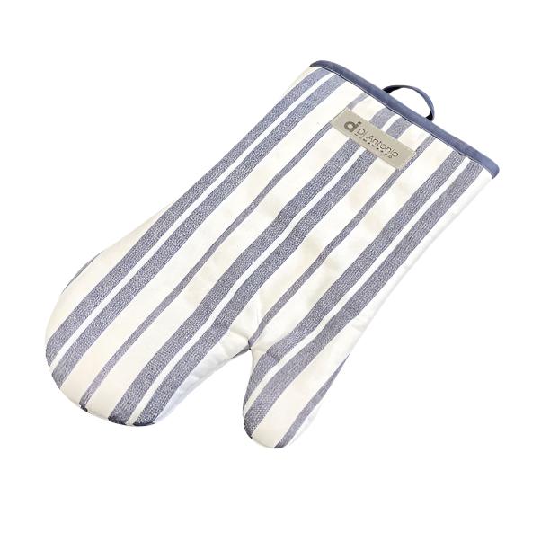 Single Oven Glove Blue Stripe