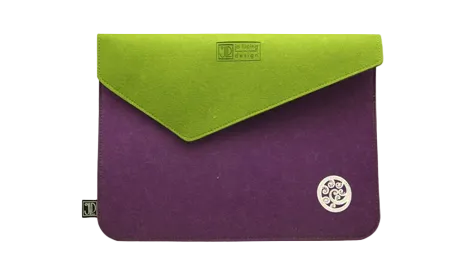 EcoFelt Laptop Sleeve Bag Purple & Green