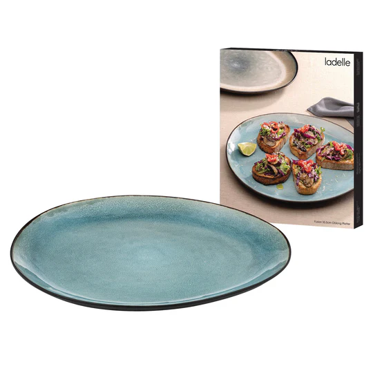 Fusion Teal Oblong Platter 35.5cm