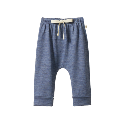Merino Drawstring Pants Indigo Marl