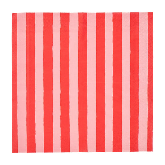 Paper Napkins Red Stripe