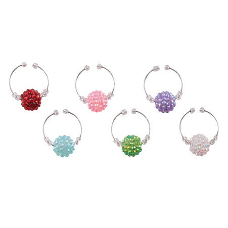 Wine Charms Set6 Crystal Balls