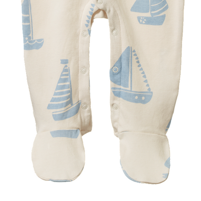 Cotton Stretch & Grow Regatta Blue