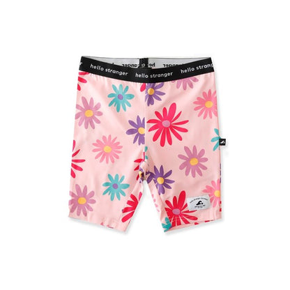 Bike Tights - Pink Flower