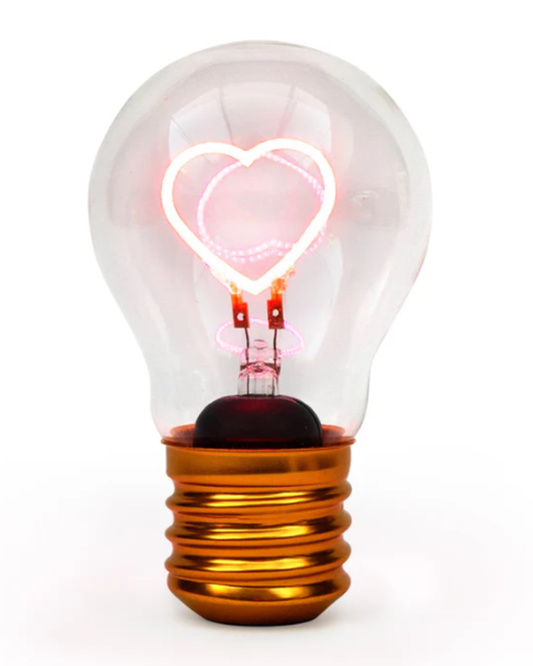 Lightbulb Lamp Pink Heart