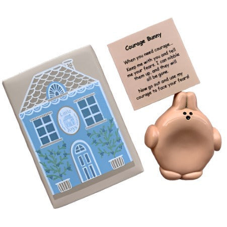 Metal Worry Stone Courage Bunny