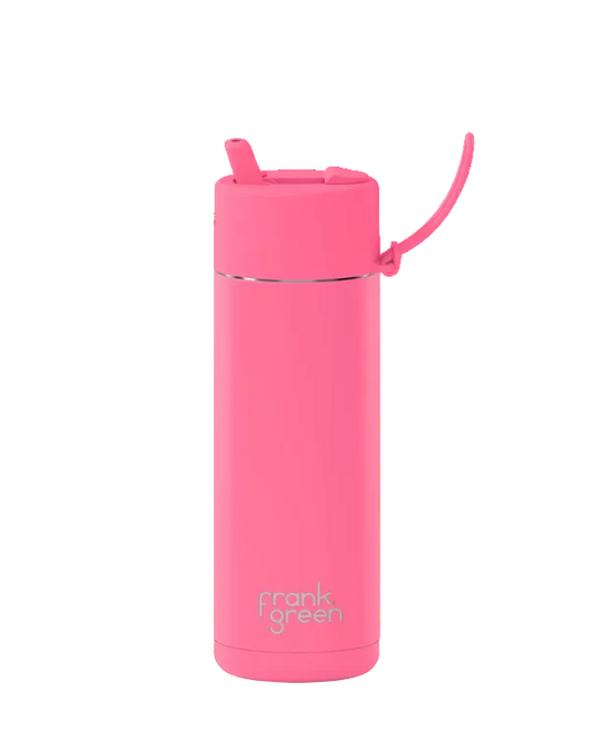 Ceramic Bottle w Flip Straw Lid 595ml Bubblegum Blast