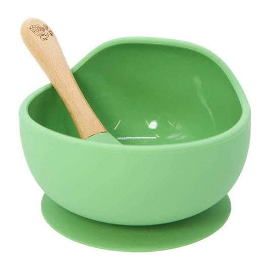 Silicone Suction Bowl Green